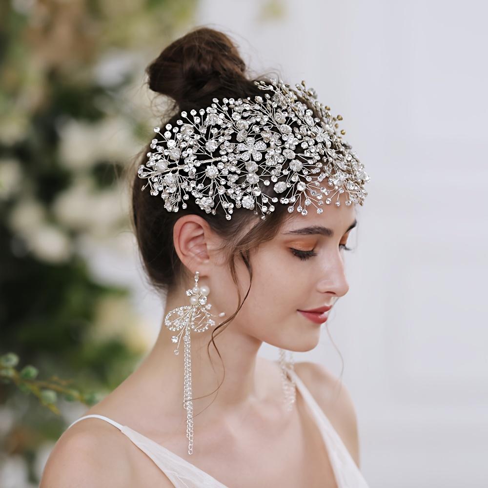 1pc Braut Strass Kopfschmuck Kristall Haarband Sparkly Haar Schmuck Hochzeit Party Haar Zubehör Für Frauen