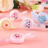 3Pcs Kawaii Butterfly Bunny Kitten Moon Sequin Neutral Pen Cute Cartoon Pen Black Ink Student Office School Stationery