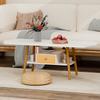 Modern Coffee Table with Double Storage Shelves – Living Room Center Table, Eco-Friendly Finish & Easy Assembly Required