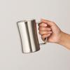 Doshisha Drinking Mug, 420ml, Dishwasher Safe, Insulates Hot and Cold Beer, Vacuum Insulated, Silver