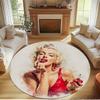Marilyn Monroe Print Rond Tapijt, Wasbaar Vloerkleed, Voor Entree Slaapzaal Wasruimte Kantoor Studeerkamer, Woondecoratie Verjaardag Kerstcadeau