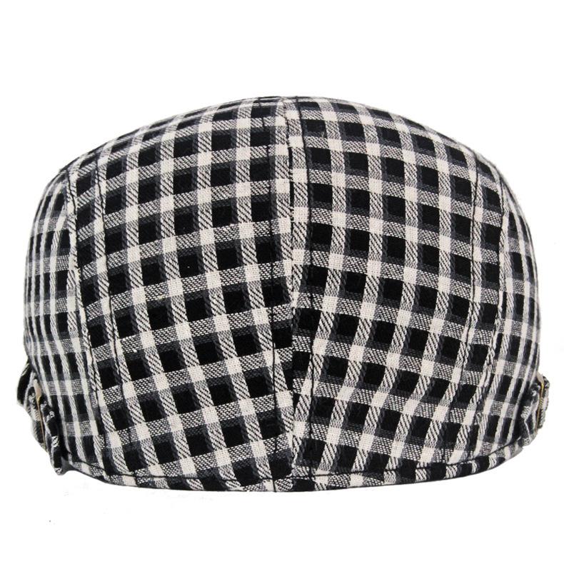 Plaid Beret Women's Lightweight Spring Summer Men's Forward Cap Outdoor Sunshade Cap Gatsby Painters Hat