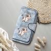 Cute Cow Pattern Long Wallet Forever Multi Card Slot Purse Casual Zipper Clutch
