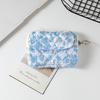 Bow Mini Zipper Credit Card Holder Organizer Wallet Earphones Keys Cards Small Portable Zip Pocket with Keyring for Women Men