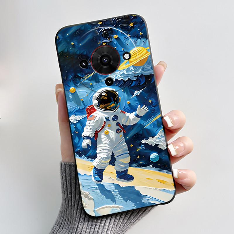 Cute Cartoon Case For ZTE Blade A76 5G Z2469N Capa Funda Printing Shell Protective Cover Soft Silicone Black Casing Coque