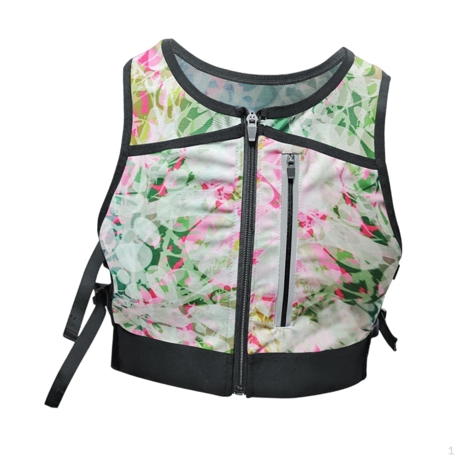 

Adult Running Vest Bag with Reflective Features for Phone Storage During Outdoor Activities Pink White