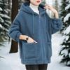 Lamb fleece hoodie for women with thickened fleece, loose autumn and winter Korean zipper cardigan, teddy fleece
