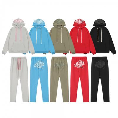 Unisex Y2K Streetwear Hooded Sweatshirt Set Oversized Cotton Fleece Lounge Outfit Teens Casual Wear
