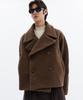 Trip Le Sens Boucle Heavy Over Double Coat_Black