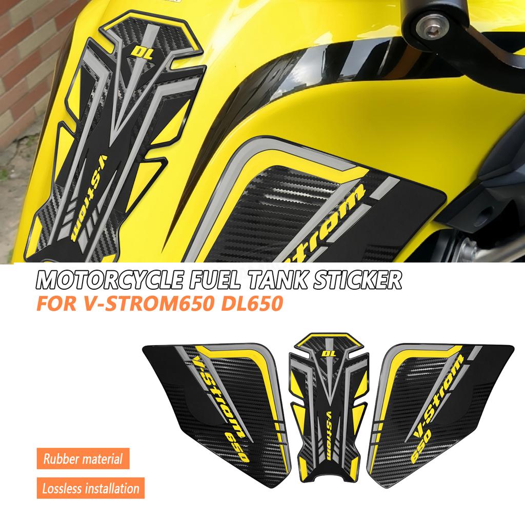 For V STROM DL 650 DL DL650 VSTROM 650XT Motorcycle Side Fuel Tank pad Protector Stickers Decal Gas Knee Grip Traction Tank Pads