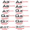 1Pc 3D ABS For  Audi A3 A4 A5 A6 A7 Q2 Q3 Q5 Q7 Q8 S3 S4 S5 S6 RS3 RS4 RS5 RS6 Logo Decor Decal Car Body Rear Trunk Badge Sticker