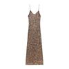 Autumn New European and American Style Fashion Temperament Sexy Beaded Underwear Suspender Dress