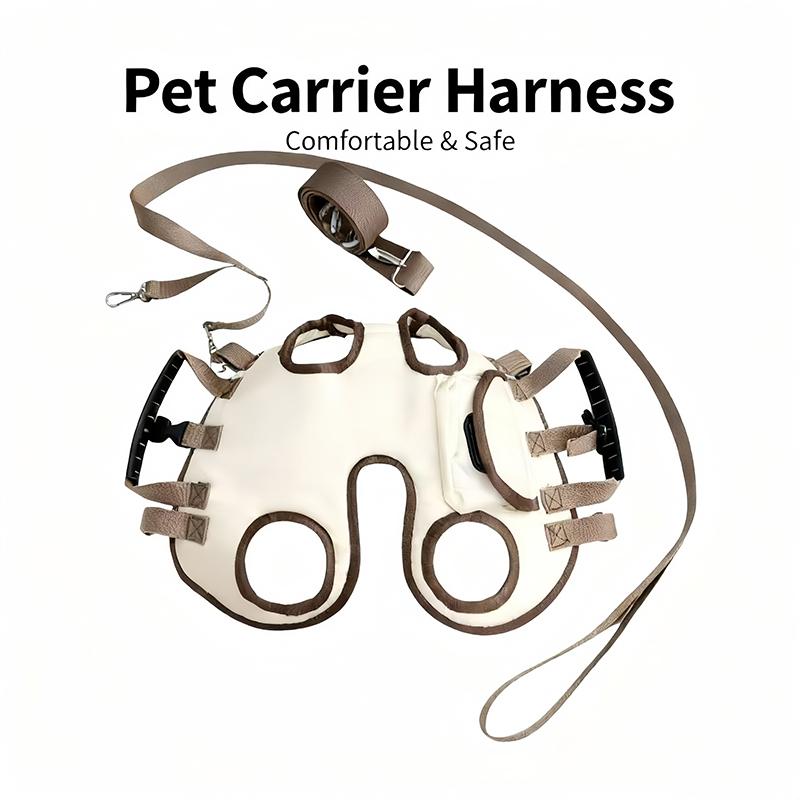 

Модная собачья шлейка-подъемник, сумка-переноска для питомца, портативный дышащий многофункциональный рюкзак-поводок для активного отдыха, товары для животных L белый