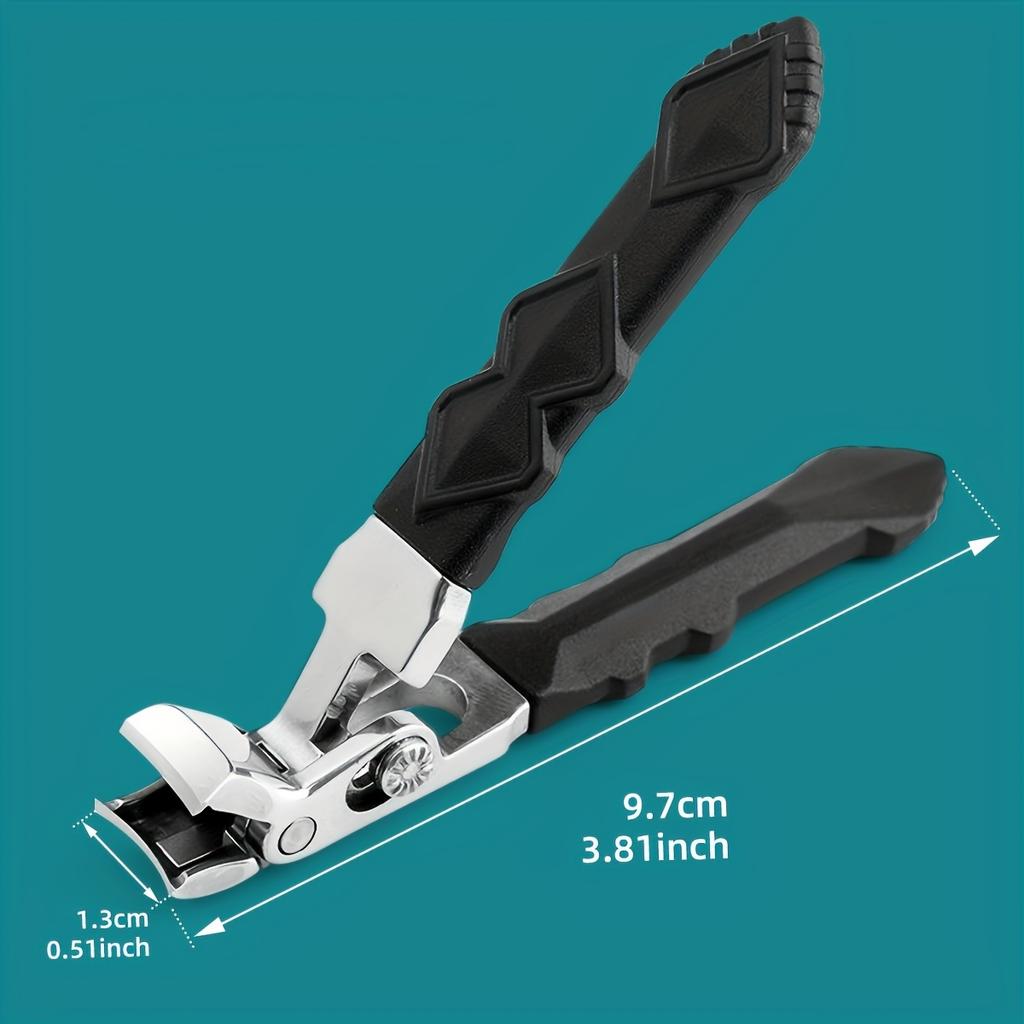 Durable Stainless Steel Toenail Clippers, Wide Jaw, Angled Head, Concave Blade, Classic Style Easy to use Nail Cutter