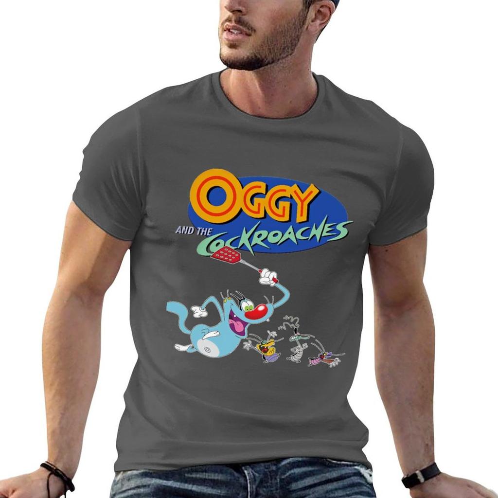 Oggy und die Kakerlaken (72) T-Shirt Mann T-Shirt Ästhetische Kleidung T-Shirts für Männer Grafik