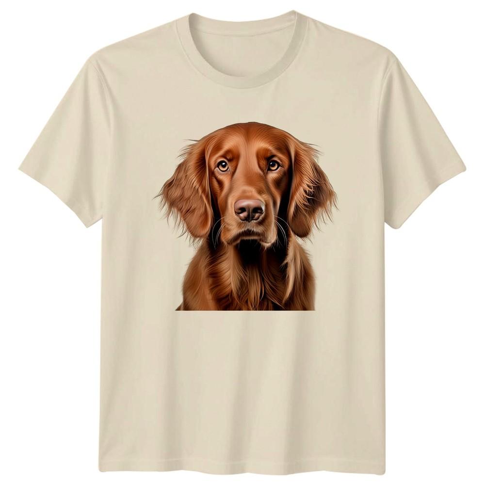 Irish Setter Dog Portrait TShirt Irish Setter Dogs Birthday Gift For Him And Her