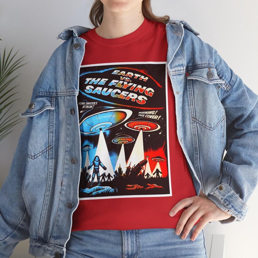 Earth vs the Flying Saucers (1956) T-Shirt UFO UFOs Alien Aliens Spaceship