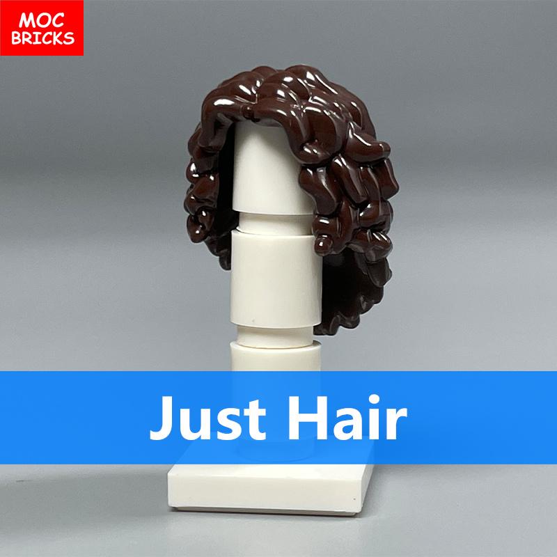 10pcs/lot MOC Bricks Female Hairs Model Action Figure Toy Kids Educational Building Blocks Assembled Toys