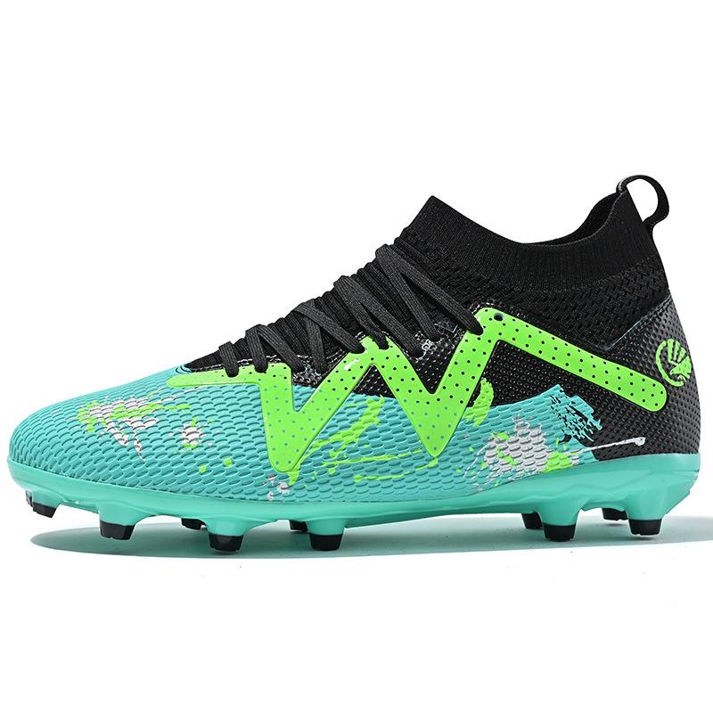 Football Shoes Men's and Women's High Top Shredded Nails Youth Sports TF Training Football Shoes