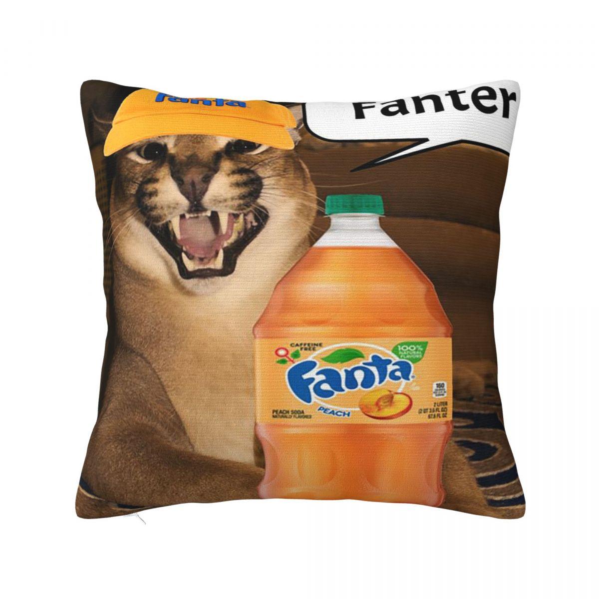 Fanter Big Floppa Cat Meme Pillowcase Cushion Comfort Throw Pillow Sofa Decorative Cushions Used for Home Bedroom Living Room 30x30 cm