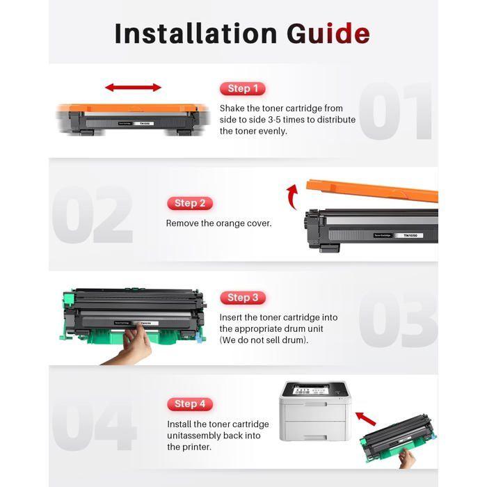 Cartouche de Toner - LASER GENETICS CARRON - TN1050 - Compatible - Noir - 1000 pages