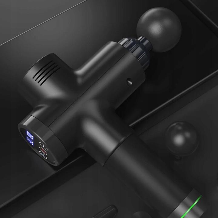 Pistolet Do Masażu Pleców Ciała Stóp Masażer Massage Gun 7 Końcówek Zestaw