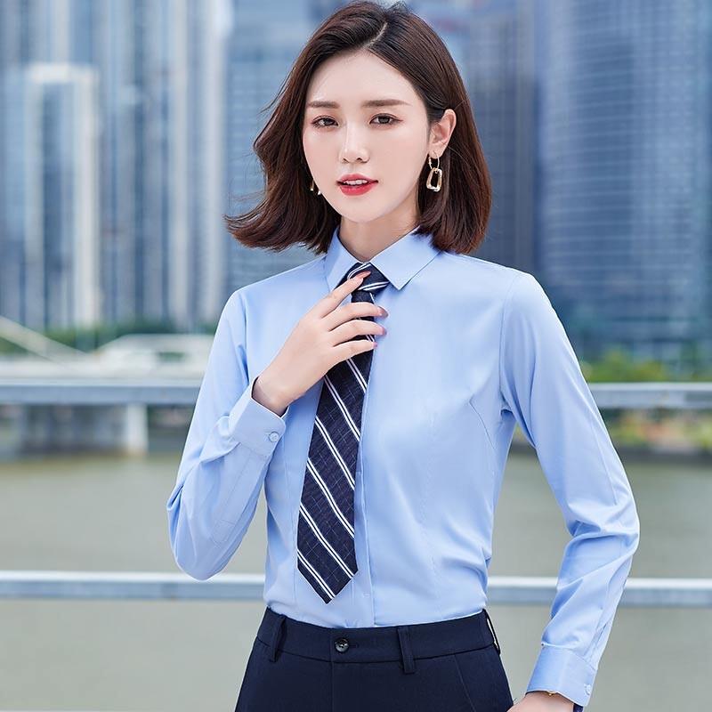 Trolman Unisex Stretch Anti-Wrinkle Business Long Sleeve Shirt