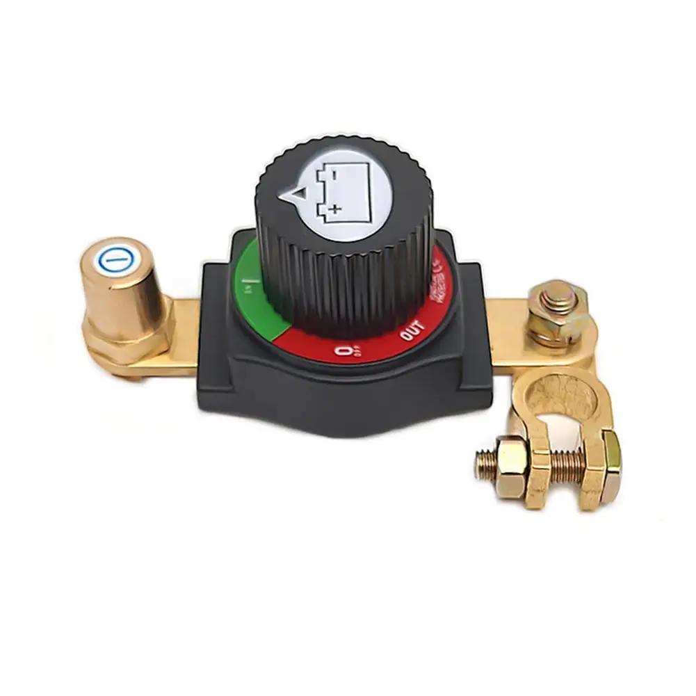 Heavy-Duty Battery Rotary Knob Power Cut-Off for Automobile Truck Yacht High-Current Battery Disconnect Accessories T7P3