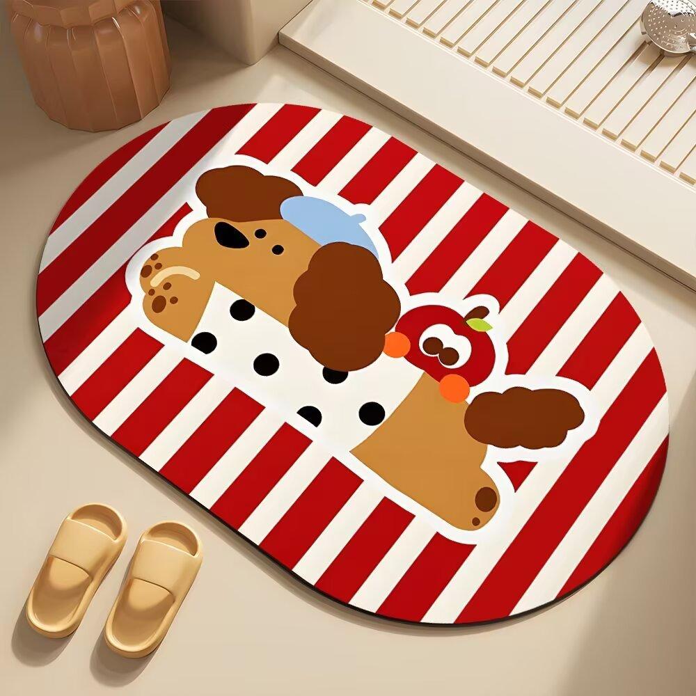 Dachshund Diatom Mud Floor Mat Toilet Toilet Non-Slip Foot Mat Bathroom Door Soft Absorbent Quick Drying Mat