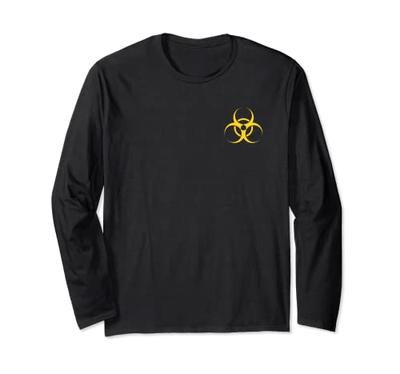 Biohazard Symbol Warning Sign Biological Hazard Long Sleeve T-Shirt