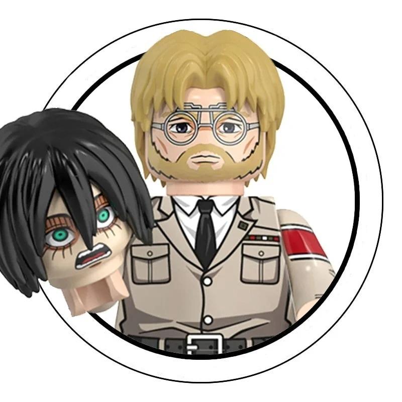 Blind Box Building Blocks Mini Model Figures Attack on Titan Levi Ackerman Eren Mikasa Giant Annie Halloween Christmas Gifts Toy