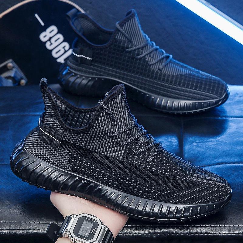 Zapatos de coco para hombre y mujer, malla transpirable, tejido volador, zapatillas deportivas, populares en otoño, zapatillas para correr