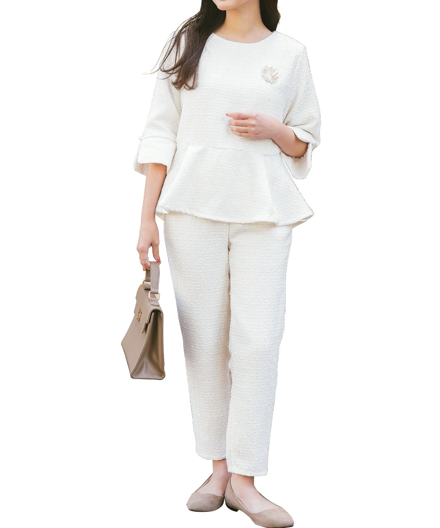 

Ceremony Suit for Small Petite Formal Special Graduation Entrance Petite Ecru [Kobe Lettuce] [Petitle Petite] Women, Sizes, Size, Mother s Suit, Wear,