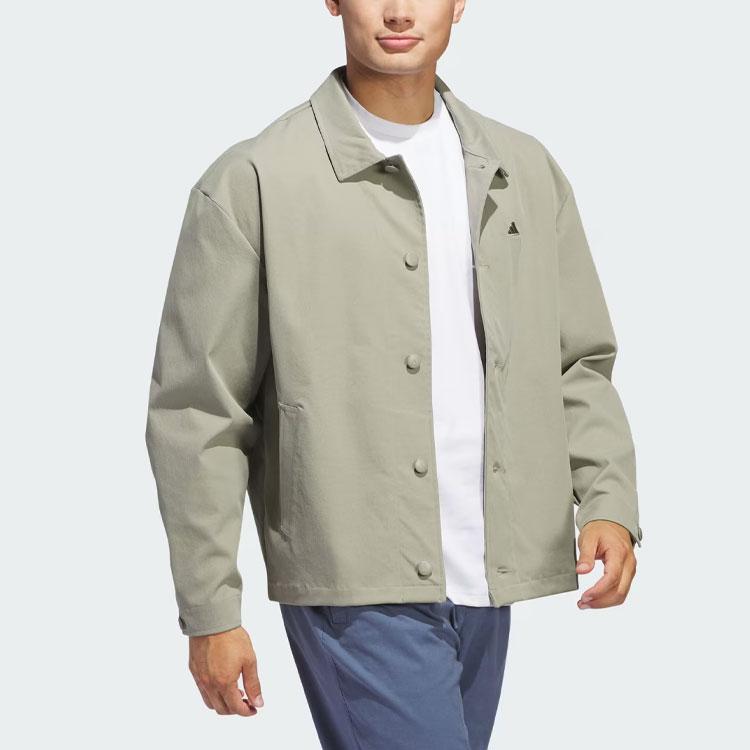 adidas Go-To Chore Coat Solid Logo Loose Jacket Men Jacket Pebble-Grey IU4711