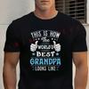 Black EWH Grandpa World's Best Grandpa Motorcycle Cotton T-Shirt New Casual O-neck Short Sleeve Tees