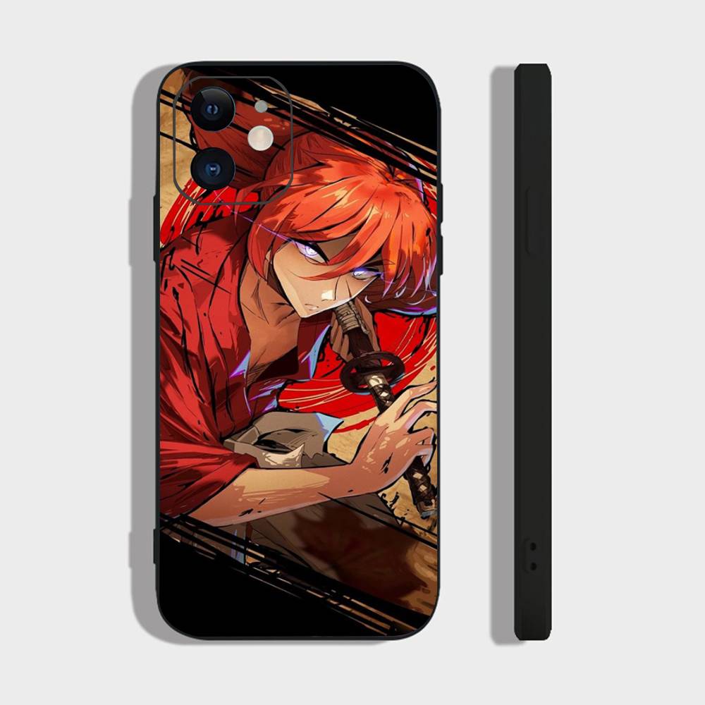 Japanese Manga R-Rurouni Kenshin Phone Case For IPhone 17 Air 16 15 14 13 Pro Max 11 12 Black Silicone Cover