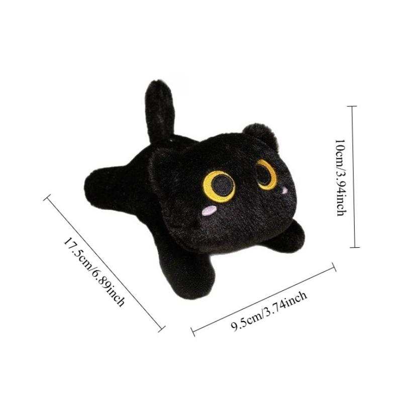 Kawaii Cat Sticky Plush Toy Simulation Cartoon Animals Doll Super Soft Plushie Kitten Sticky Toy Backpack Decor Christmas Gift