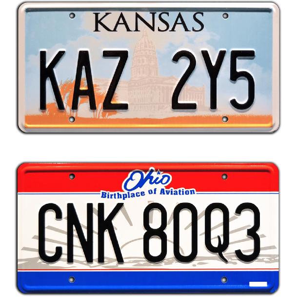 Winchester Impala | Kaz 2Y5 + CNK 80Q3 | Metal Stamped License Plates