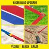 Outdoor Volleyball Boundaries Line with Ground Nails Volleyball Courts Webbing Marker for Sand Outdoor Grass Backyard