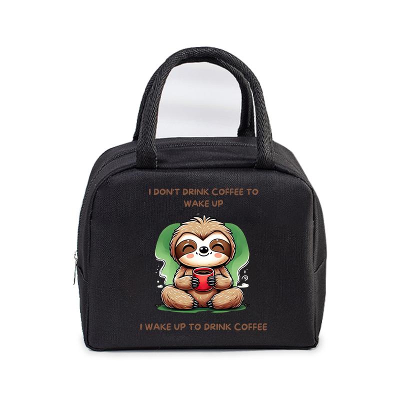 Tragbare Cartoon Faultier Print Lunchtasche Lustige Anime Tier Tragetasche Lebensmittel Kühltasche Bento Taschen Thermische Lunch Lebensmittelbox Taschen Frauen Männer