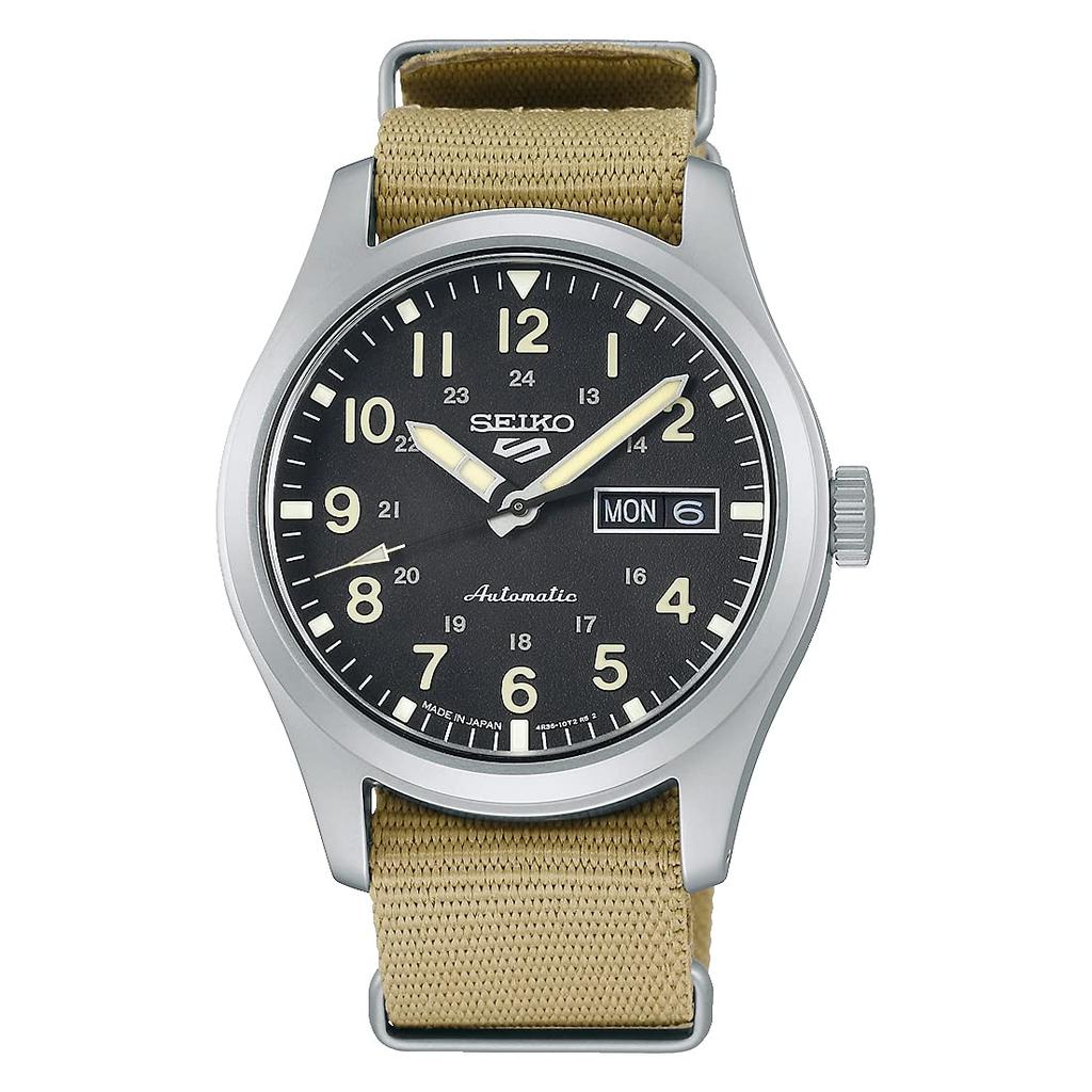 SEIKO Watch 5 SPORTS Automatic Mechanical Limited Distribution Model Made in Japan SRPG35 Beige Men's