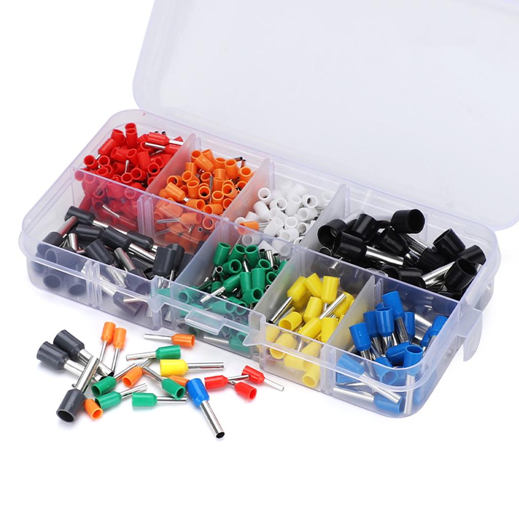 400pcs Insulated Wire Ferrules set Assorted Cable End Sleeves Set Cable End Sleeve Assortment for Electrical Projects