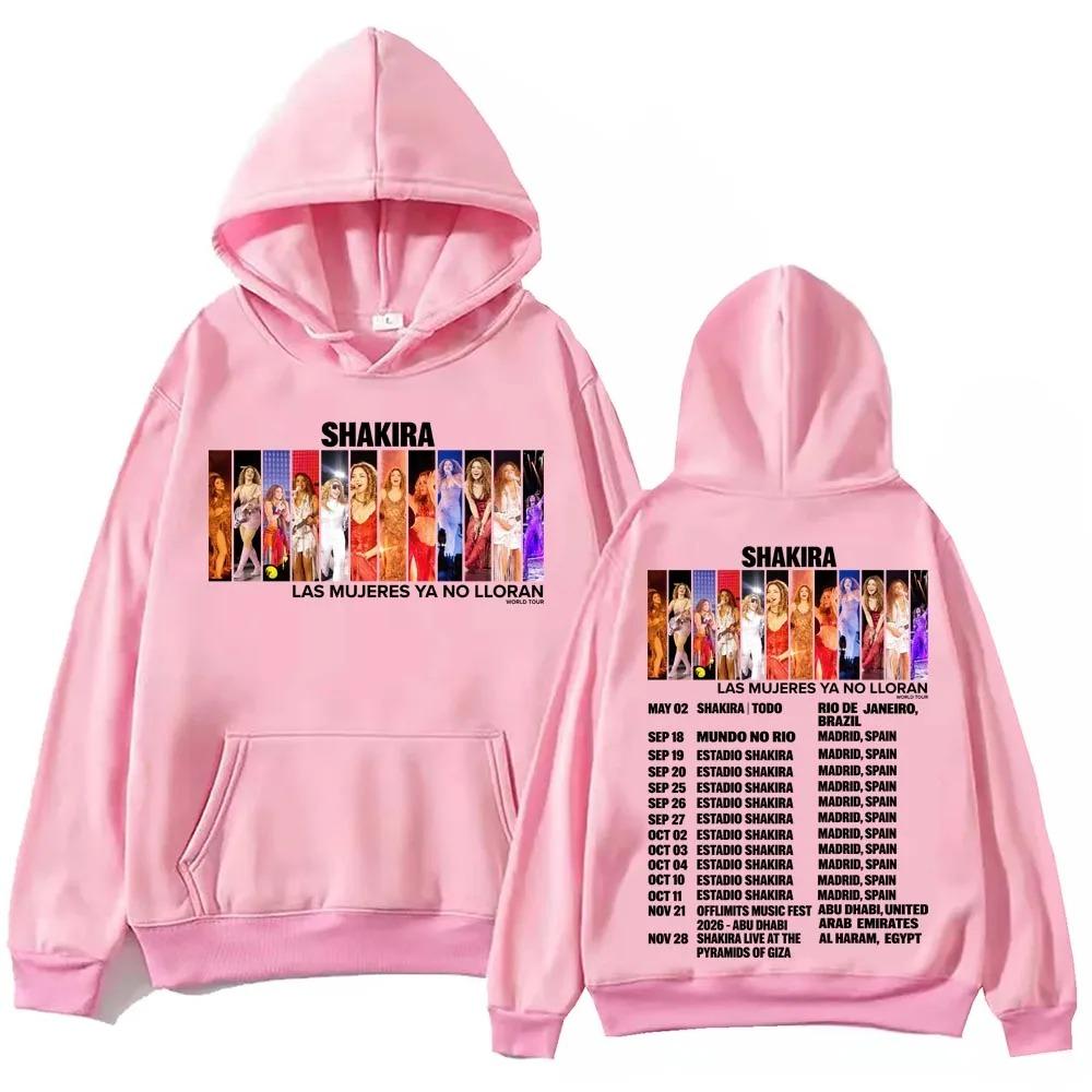 Shakira Las Mujeres Ya No Lloran World Tour 2026 Hoodie Man Woman Harajuku Long Sleeve Pullover Tops Hip Hop Streetwear Oversized