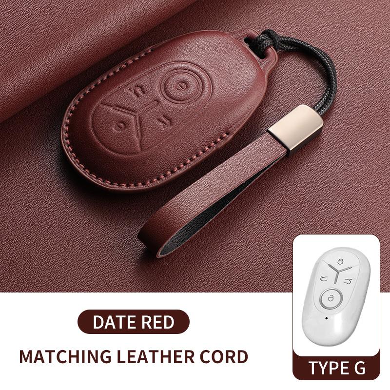 Leather Car Key Case Cover For Geely Galaxy L7 - L6 Max 1.5T Plus Air Pro Galaxy L7 Max E8 E5 Car Key Protection Bag