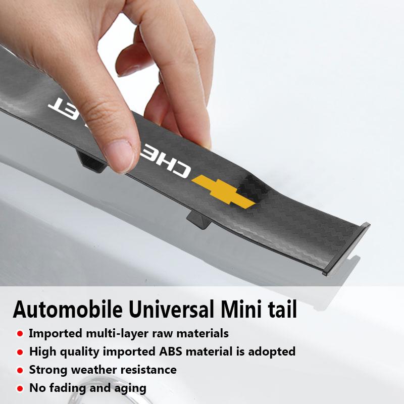 Kohlefaser Auto Mini Heckspoiler Mini Kleines Flügelmodell Dekoration für Chevrolet Captiva Trax Aveo Colorado Cruze Spark Malibu