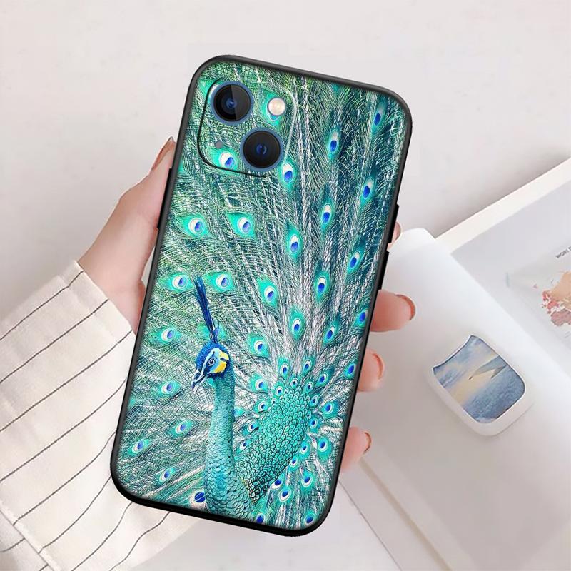 RP55 Pfauenfeder Handyhülle für Samsung Galaxy M06 M15 M16 M35 M55 M56 A36 A42 A50 A50S A51 A52 A32 A33 A05 A05S A06 A16 A20