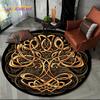 Viking Valknut Yggdrasil Tree of Life Round Area Rug,Carpet Rug for Living Room Bedroom Sofa Playroom Decor,Non-slip Floor Mat