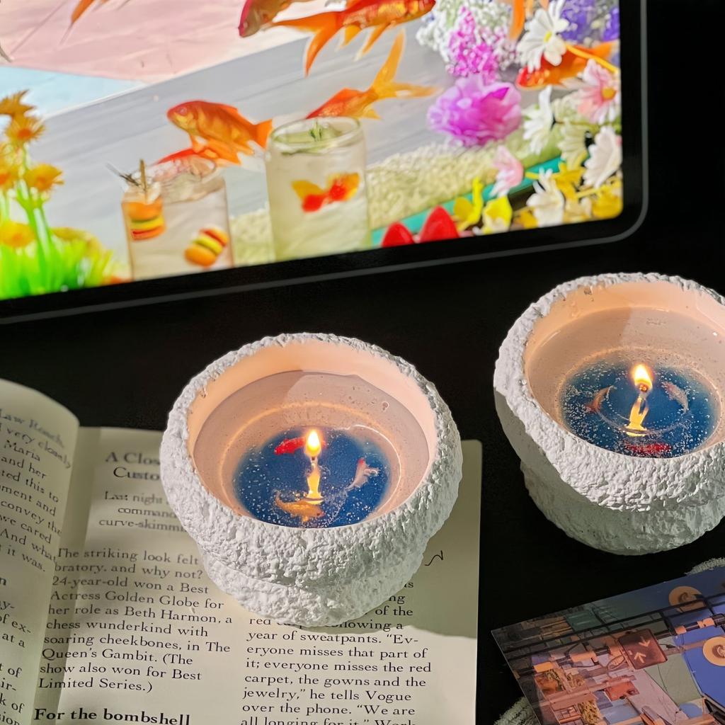 Ice Crystal Koi Scented Candle Birthday Gift Fragrance Ornament