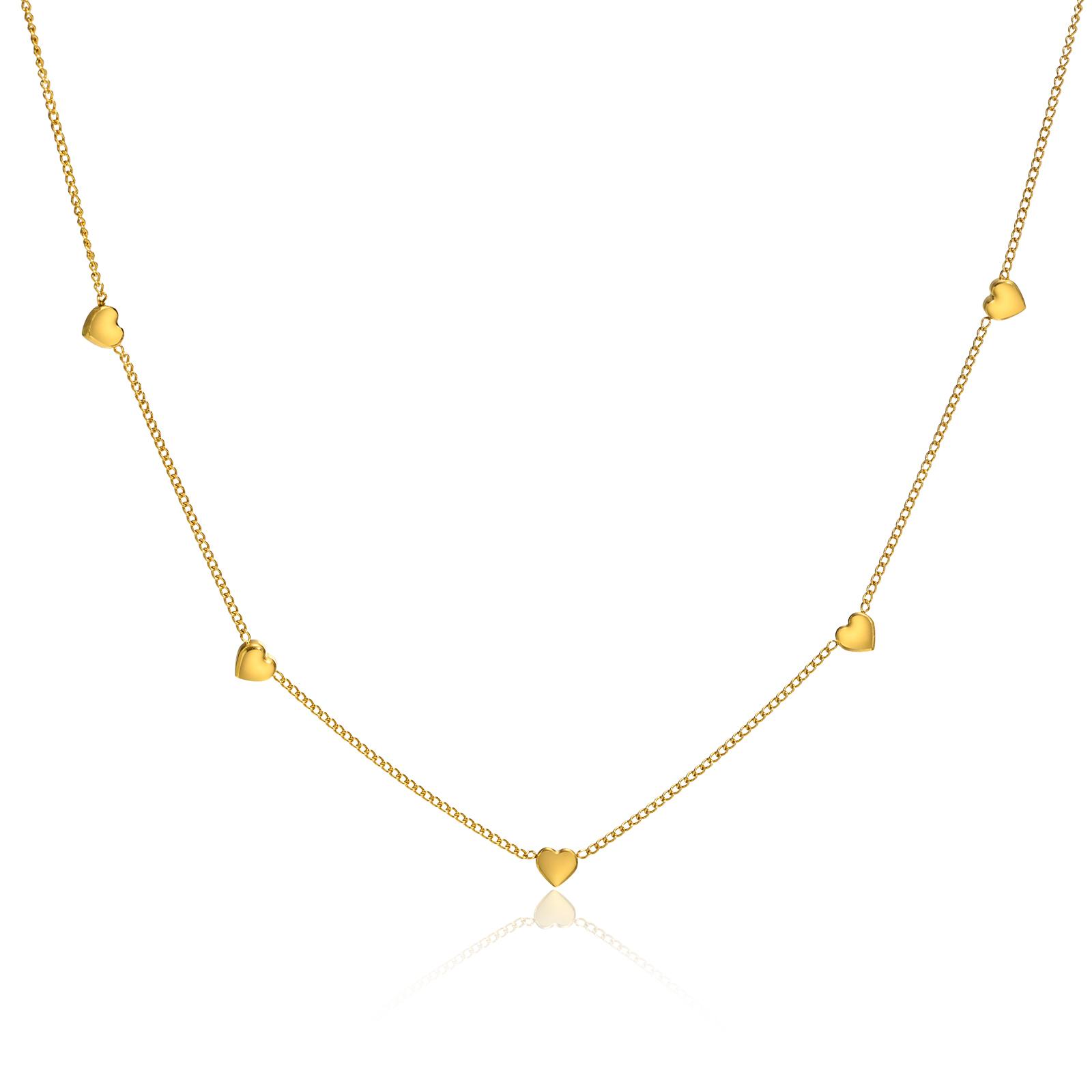 

Heart Link Choker Chain Necklace for Women,stainless Steel Jewelry Girlfriend Gift