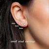 12 Pairs Mini Small Hoop Earrings Flat Back Stud Earrings 316L Stainless Steel Hoop Earrings for Women Men, Gold